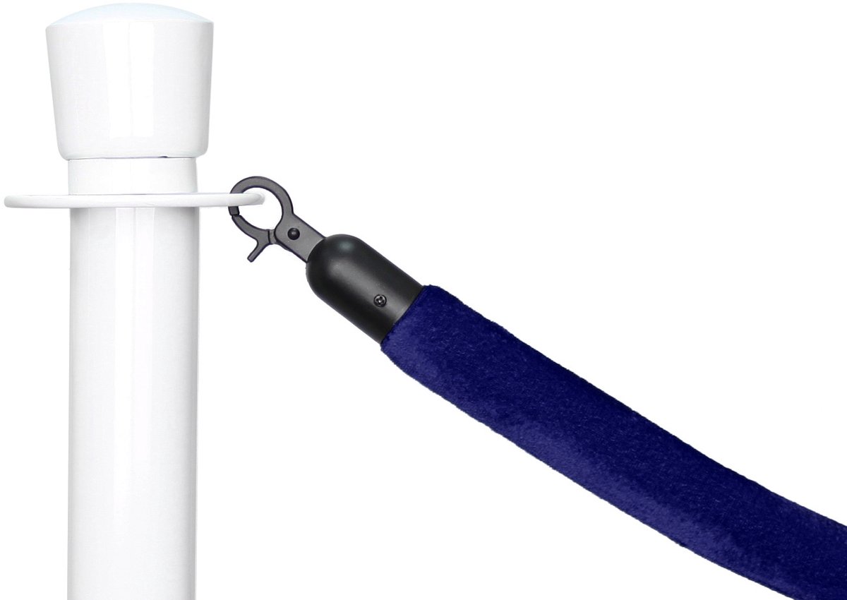   | Afzetkoord Velours | Zwart - Blauw